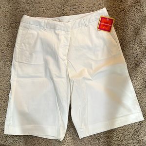NWT Issac Mizrahi white contour fit shorts sz 12